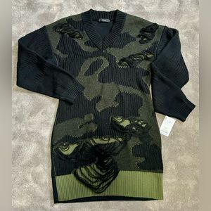 Diesel Distressed Sweater Dress Size S